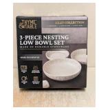 NEW THYME & TABLE 3-PIECE NESTING LOW BOWL SET