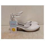 NEW CAT & JACK GIRLS SHOES SIZE 1 WHITE/HAZEL