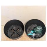NEW SELF WATERING HANGING PLANT POT 2PK 245MMx145MM