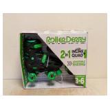 NEW ROLLER DERBY 2 IN 1 IN-LINE + QUAD INTERCHANGEABLE YOUTH SKATE