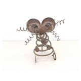 2 Folk Art Heavy Iron 9' Mouse Figures