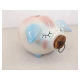 2 RARE 1957 Hull Pottery Corky Pig Banks