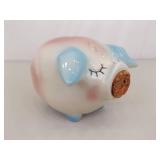 2 RARE 1957 Hull Pottery Corky Pig Banks