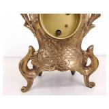 Vintage WORKING Victorian French Gilt Mantle Clock