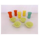 9 Piece Vintage Anchor Hocking Tumblers and Coffee Cups