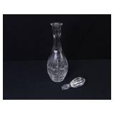 Liquor and Wine Bottle Pourers and Crystal Wine Decanter on an Anheuser-Busch Tray
