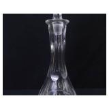 Liquor and Wine Bottle Pourers and Crystal Wine Decanter on an Anheuser-Busch Tray