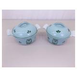 Lot of Le Creuset, Drescoware, and Dru Holland Enamel, Cast Iron, and Stoneware