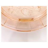 Lot of 3 Pink Depression Glass Cake Plates