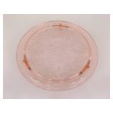 Lot of 3 Pink Depression Glass Cake Plates