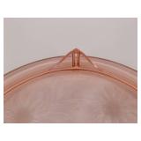 Lot of 3 Pink Depression Glass Cake Plates