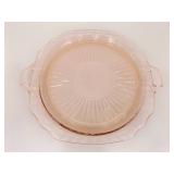 Lot of 3 Pink and 1 Purple Depression Glass Serving Trays
