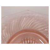 Lot of 3 Pink and 1 Purple Depression Glass Serving Trays