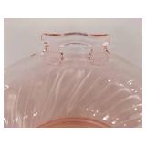 Lot of 3 Pink and 1 Purple Depression Glass Serving Trays