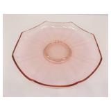 Lot of 3 Pink and 1 Purple Depression Glass Serving Trays