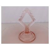 Lot of 4 Pink Depression Glass Serving Caddy's and Candy Bowls