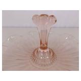 Lot of 4 Pink Depression Glass Serving Caddy's and Candy Bowls