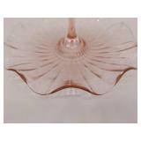 Lot of 4 Pink Depression Glass Serving Caddy's and Candy Bowls