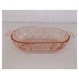 Lot of 4 Pink Depression Glass Serving Caddy's and Candy Bowls