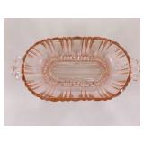 Lot of 4 Pink Depression Glass Serving Caddy's and Candy Bowls