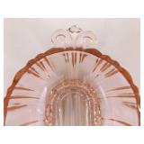 Lot of 4 Pink Depression Glass Serving Caddy's and Candy Bowls