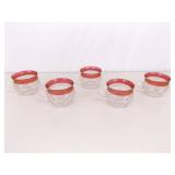 Lot of 9 Kings Crown Tumblers and Punch Glasses