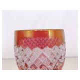 Lot of 6 Westmoreland and Bohemian Glass Tumblers and Bowl