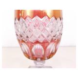 Lot of 6 Westmoreland and Bohemian Glass Tumblers and Bowl