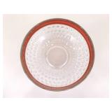 Lot of 4 Indiana Glass Diamond Point Ruby 10' and 5' Bowls