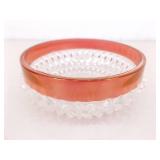 Lot of 4 Indiana Glass Diamond Point Ruby 10' and 5' Bowls