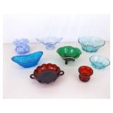 Lot of Misc Colored Depression Glass Bowls