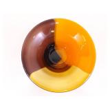 A Blown Murano Glass Bowl and Blown Artisan Bowl