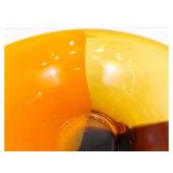 A Blown Murano Glass Bowl and Blown Artisan Bowl