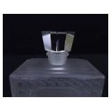 4 Crystal and Glass Perfume Bottles