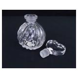4 Crystal and Glass Perfume Bottles