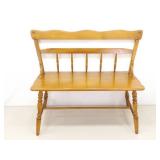 Solid Maple 2 Person Hallway Bench