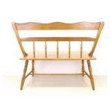 Solid Maple 2 Person Hallway Bench