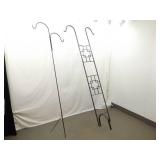 Achla Designs 83.5' (90' total) Double Pole Plant Trellis and Another Iron 69' (83' Total) One