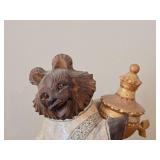 8' Traditional Russian Bear theme Hand-carved Hand-painted Wood Figurine (signed on bottom)