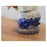 8' Traditional Russian Bear theme Hand-carved Hand-painted Wood Figurine (signed on bottom)