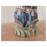 8 1/2' Traditional Russian Traveling Bear theme Hand-carved Hand-painted Wood Figurine