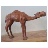 Vintage Camel theme Leather-wrapped Sculpture 14' x 10'