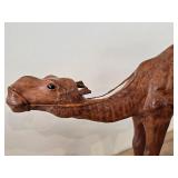 Vintage Camel theme Leather-wrapped Sculpture 14' x 10'