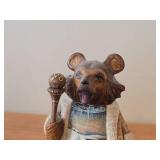 9' Traditional Russian Grizzley Santa Bear theme Hand-carved Hand-painted Wood Figurine (signed on bottom)