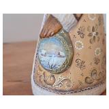 9' Traditional Russian Grizzley Santa Bear theme Hand-carved Hand-painted Wood Figurine (signed on bottom)