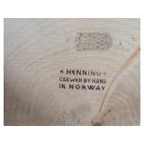 Vintage 15 3/4' Fisherman theme Hand-carved Wooden Figurine by Henning Engelsen (Norway)