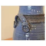 Vintage 1977 Hamilton Clay Pottery Vase with Handles (Signed)