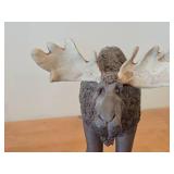 Vintage Moose theme Clay Pottery Figurine (Signed) by Hamilton (1981)
