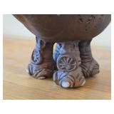 Vintage Elephant theme Clay Pottery Figurine (Signed) by J.A. Hamilton (1981)