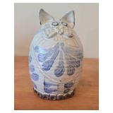Vintage 1975 Hamilton Coin Bank (Signed) - Cat theme Clay Pottery
